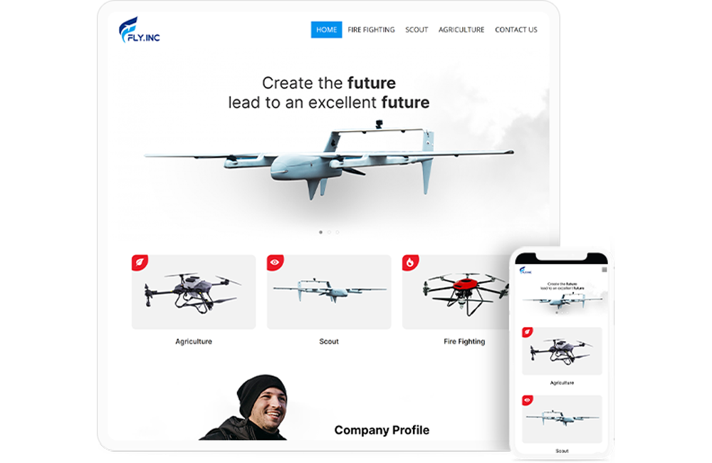 ทำเว็บไซต์ผู้ผลิตระบบ UAV อุตสาหกรรม